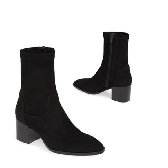 Aquatalia Shoes - Aquatalia Tilly Weatherproof Black Bootie Suede 7